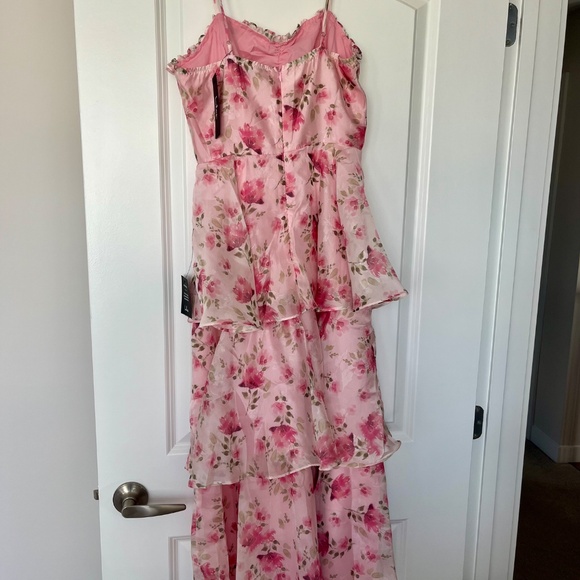 Lulus Immaculate Cutie pink floral midi dress - Picture 4 of 8